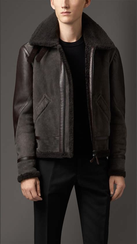 burberry shearling aviator jacket|Burberry shearling aviator.